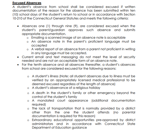 Cross Excused Absence Policy 